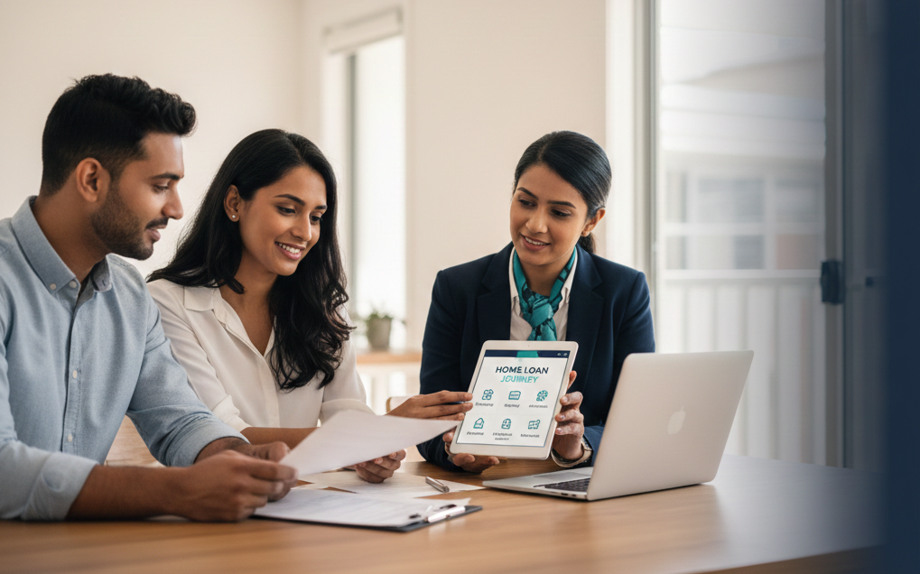 Clients reviewing lending options with a broker